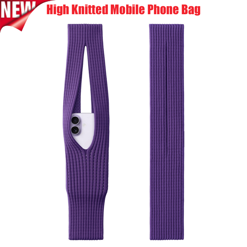Phone Accessories And Gadget - 新型2026年スマホポケット付き女性用バッグ、短さ40cm、長さ80cm、ファッショナブルなニット製携帯電話ミニバッグ、iPhone用ポータブルバッグ