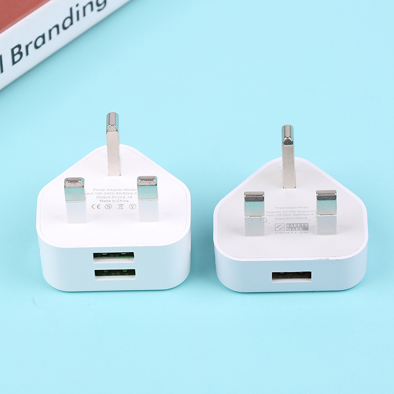 Phone Accessories Online - ユニバーサル3ピンウォールチャージャー,1または2つのUSBポート,iPhone 11, Samsung, Huawei用の充電アダプター