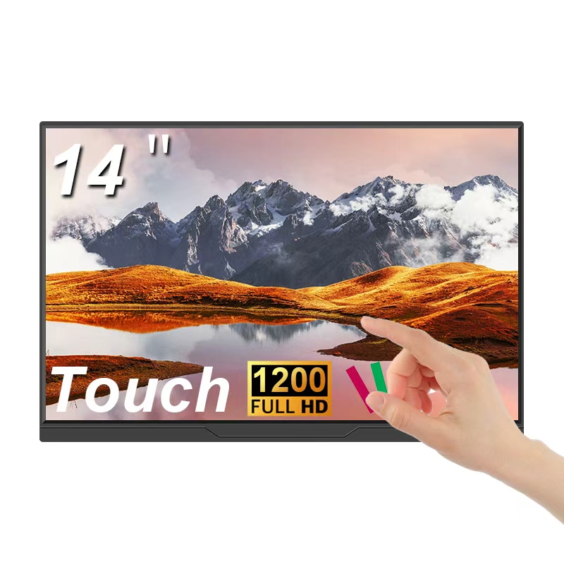 Phone Accessories Display Board - 14インチタッチスクリーンポータブルモニター 超薄型 Type-C HDMIディスプレイ IPSパネル ノートパソコンモニター