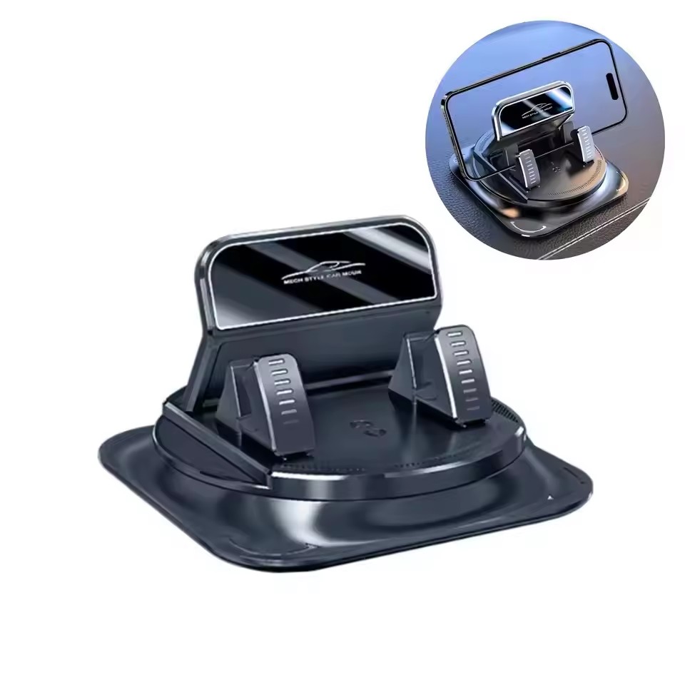 Phone Accessories And Gadget - 360 ° 度角調整可能な車載携帯電話ホルダー、滑り止めシリコン製ダッシュボード電話ホルダー、自由回転式ユニバーサルヘッドアップナビゲーションホルダー