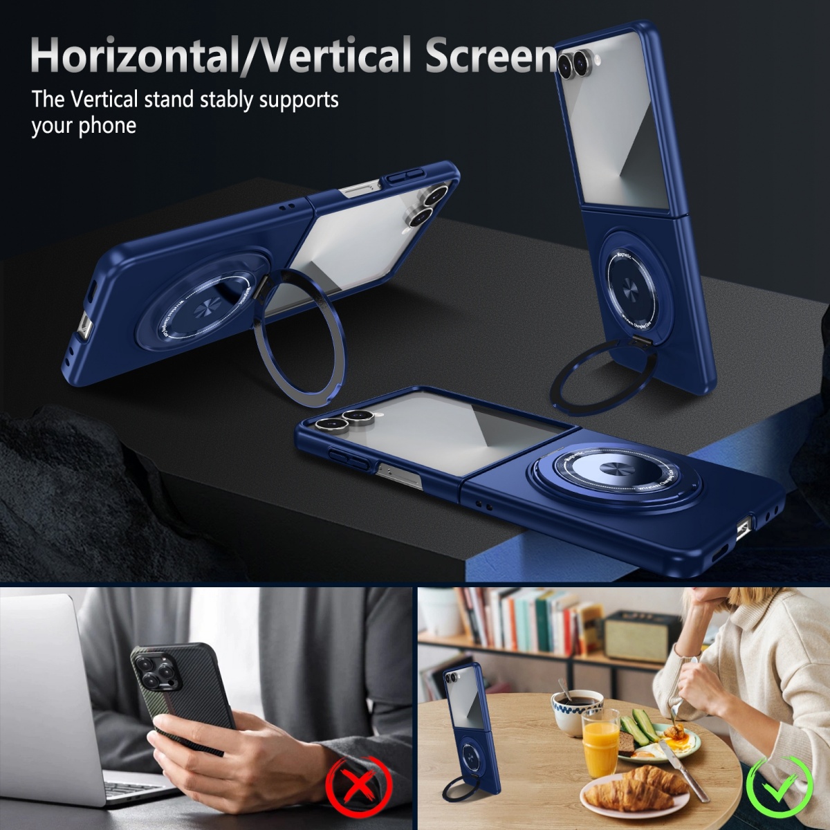 磁気金属回転リングホルダー電話ケースギャラクシー Z フリッ - Phone Accessories Ring Holder のレビューと価格