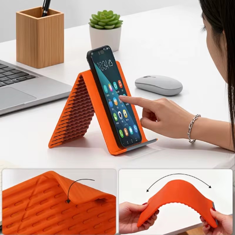 携帯用シリコン製携帯電話ホルダー、自由に曲げられるフレキシブ - Phone Accessories And Gadget のレビューと価格