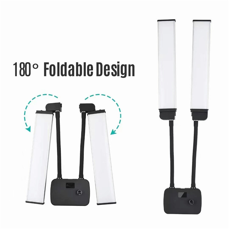 ダブルアーム LED フィルライトフォトスタジオロングストリ - Led Strip Selfie のレビューと価格