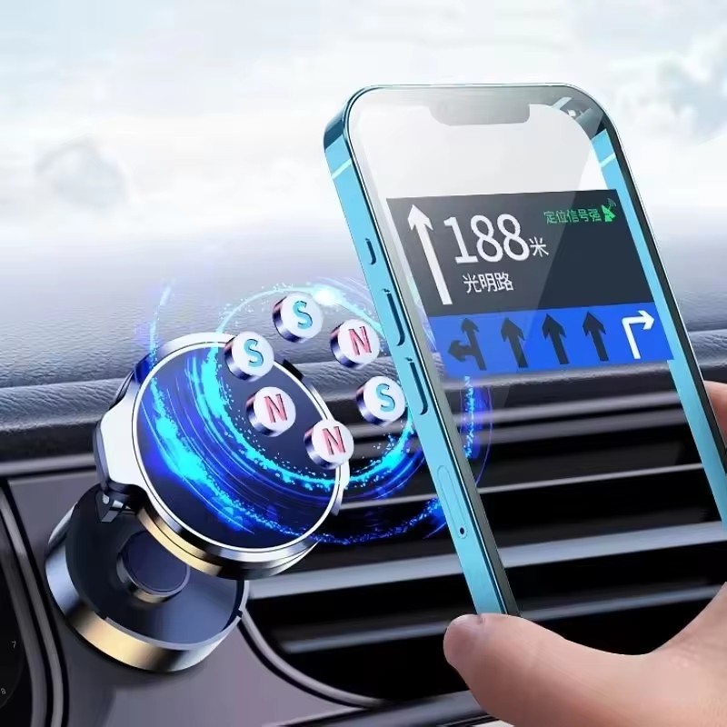 丸型折りたたみ式マグネットカーホルダー 360度回転式携帯電 - Phone Accessories And Gadget のレビューと価格