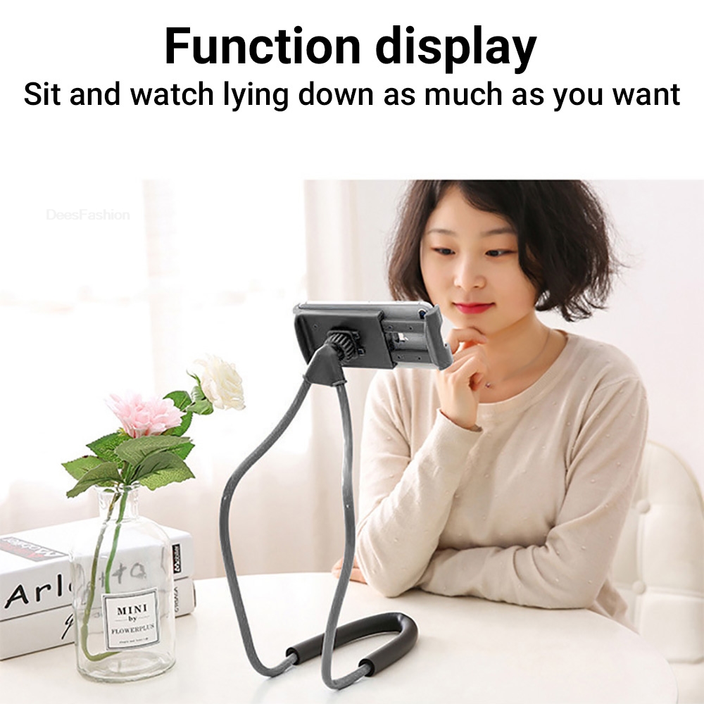 柔軟な携帯電話ホルダー、首掛け式怠惰なネックレスブラケット、 - Phone Accessories And Gadget のレビューと価格