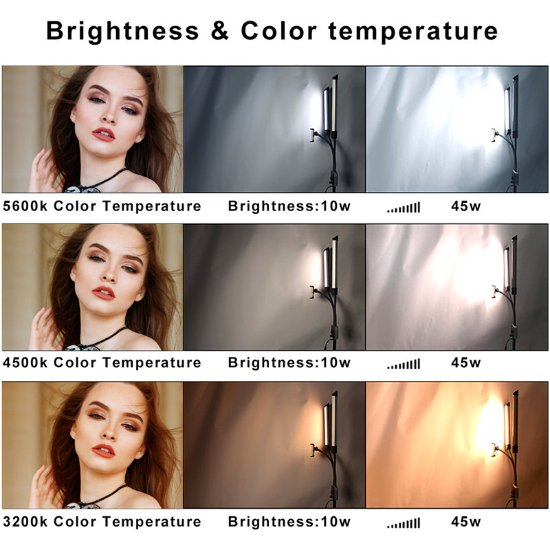 写真スタジオ用のダブルアームLEDライト,長いストリップライ - Led Strip Selfie のレビューと価格